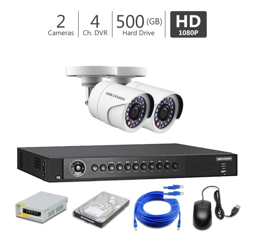 2 Full HD CCTV Camera Package HIKVISION Store Pakistan